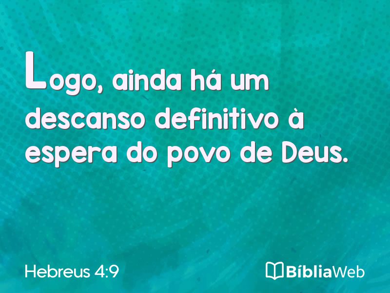 Hebreus 4:9 em imagem para compartilhar