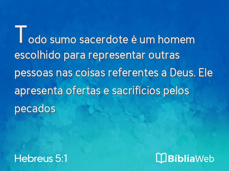 Hebreus 5:1 em imagem para compartilhar