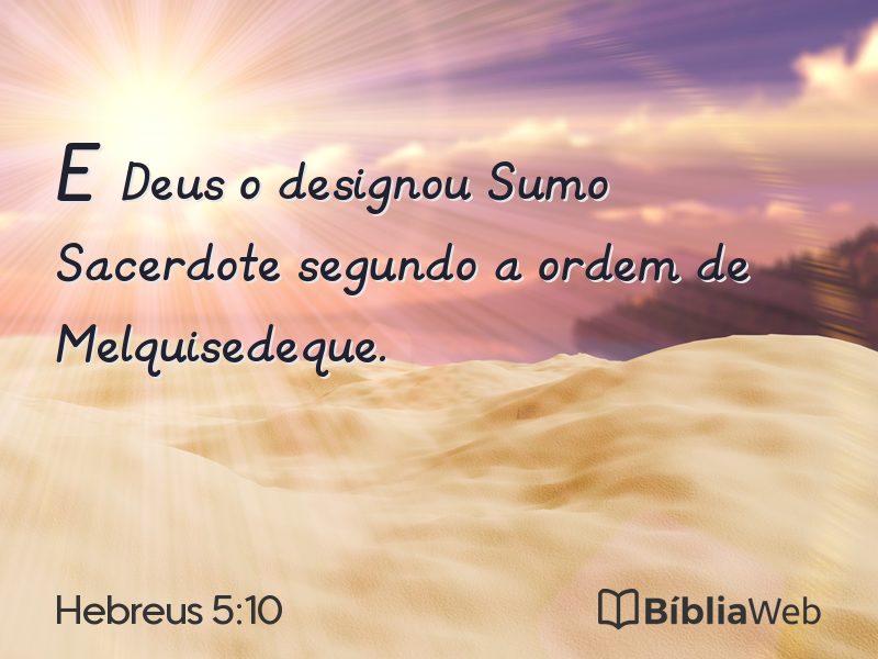 Hebreus 5:10 em imagem para compartilhar
