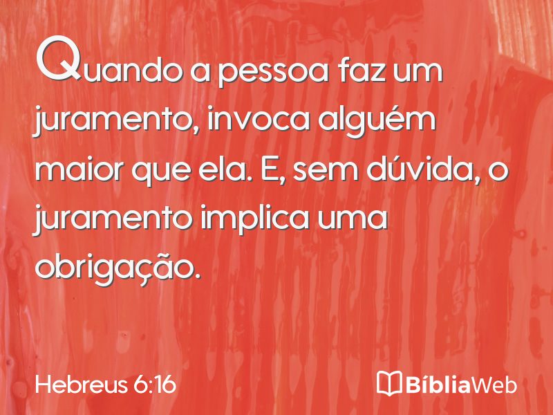 Hebreus 6:16 em imagem para compartilhar
