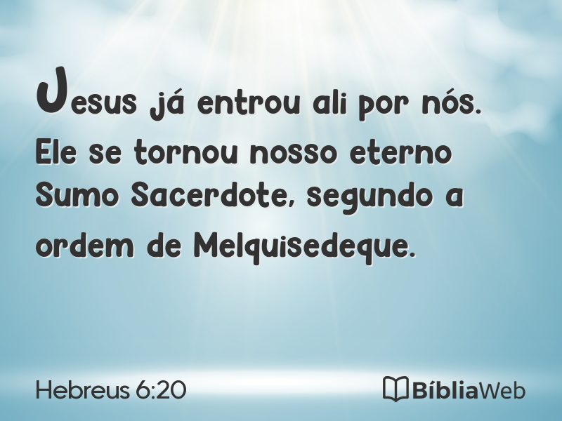 Hebreus 6:20 em imagem para compartilhar