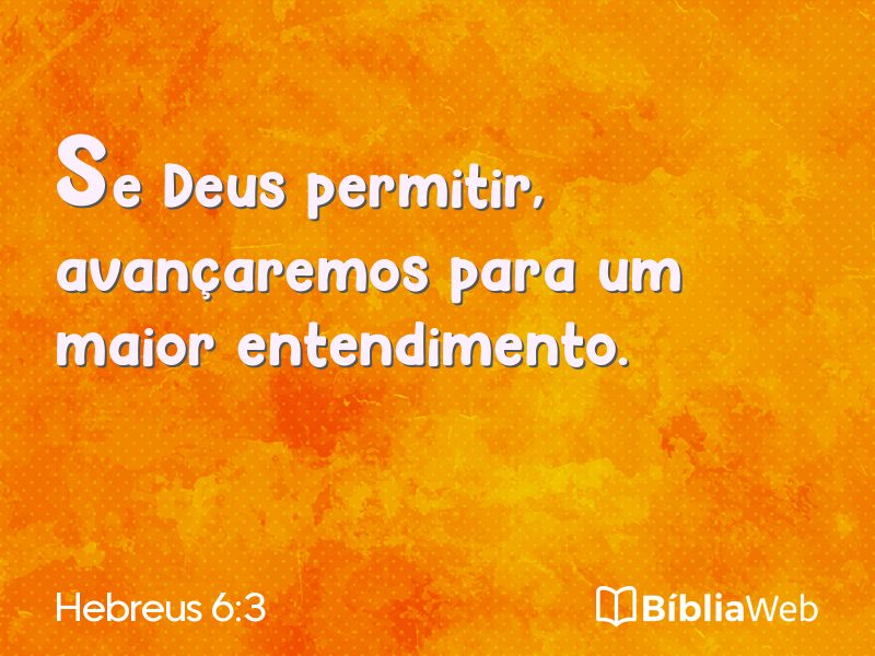 Hebreus 6:3 em imagem para compartilhar