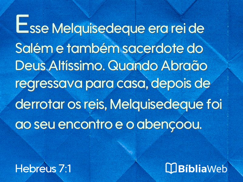 Hebreus 7:1 em imagem para compartilhar