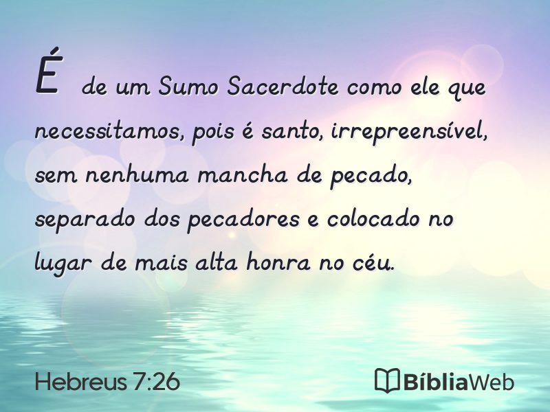 Hebreus 7:26 em imagem para compartilhar