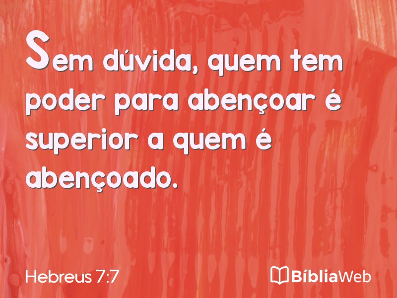 Hebreus 7:7 em imagem para compartilhar
