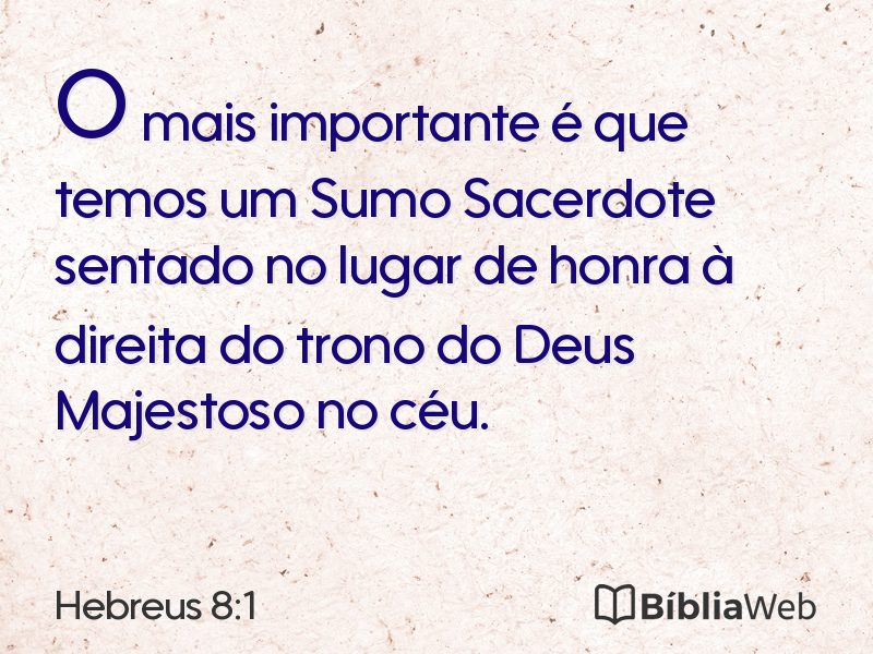 Hebreus 8:1 em imagem para compartilhar