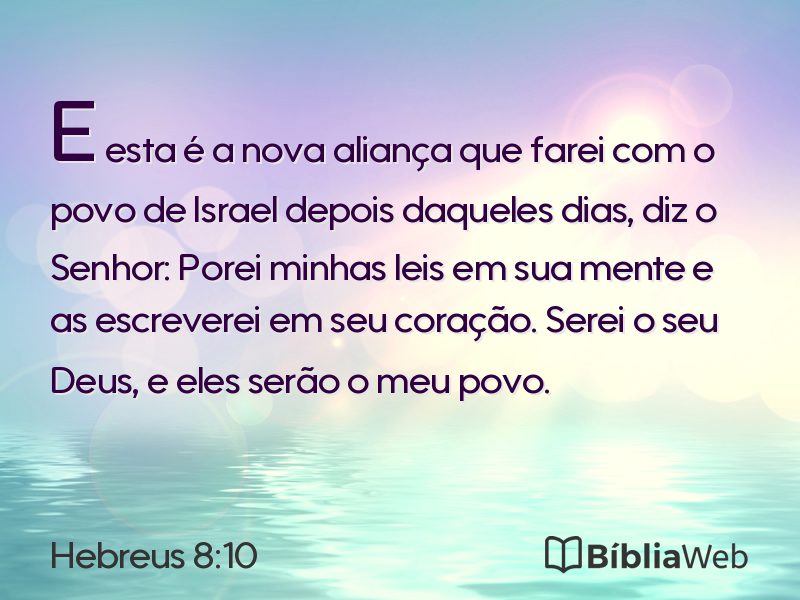 Hebreus 8:10 em imagem para compartilhar
