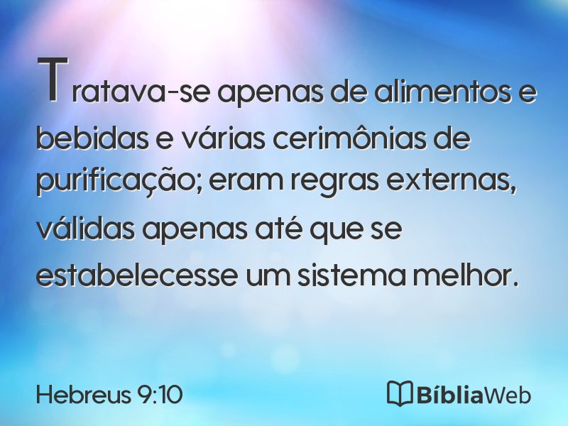 Hebreus 9:10 em imagem para compartilhar