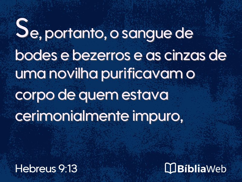 Hebreus 9:13 em imagem para compartilhar