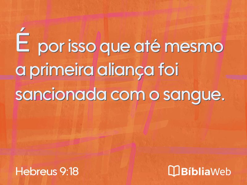 Hebreus 9:18 em imagem para compartilhar