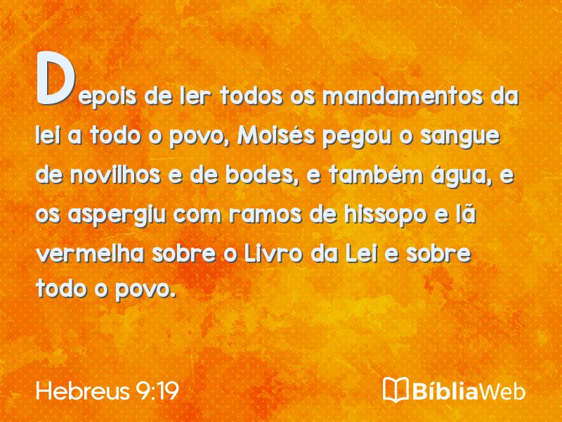 Hebreus 9:19 em imagem para compartilhar
