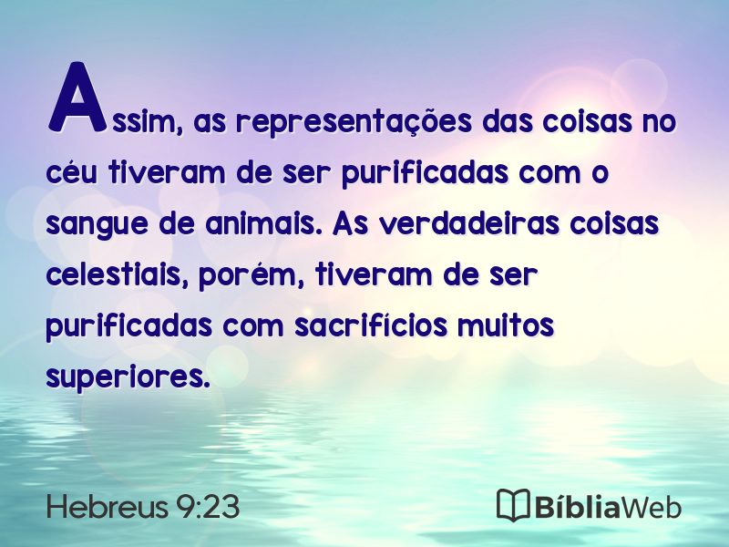 Hebreus 9:23 em imagem para compartilhar