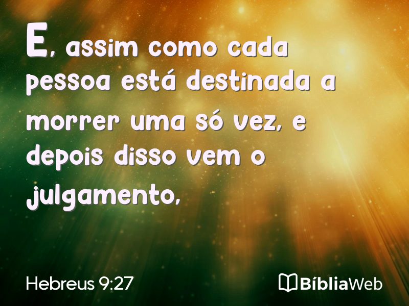 Hebreus 9:27 em imagem para compartilhar