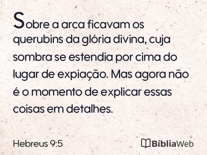 Hebreus 9:5 em imagem para compartilhar