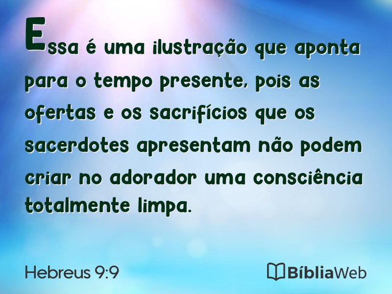 Hebreus 9:9 em imagem para compartilhar