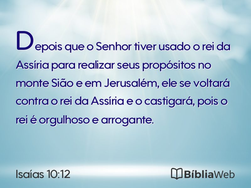 Isaías 10:12 em imagem para compartilhar