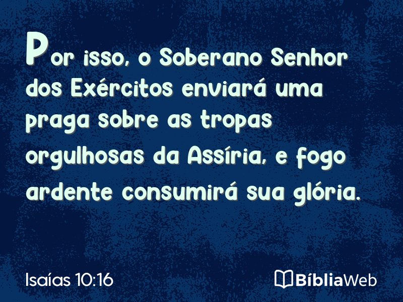 Isaías 10:16 em imagem para compartilhar