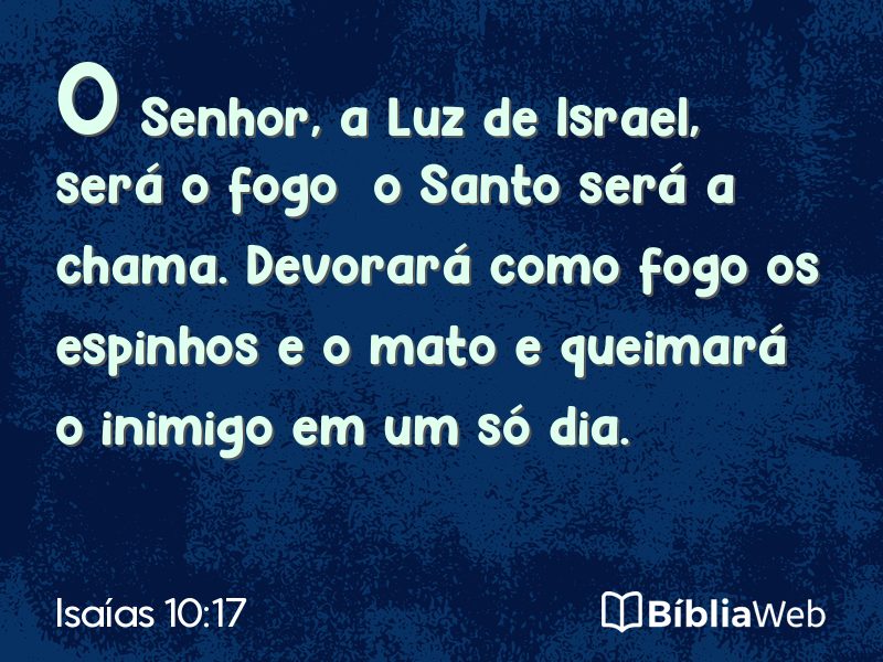 Isaías 10:17 em imagem para compartilhar