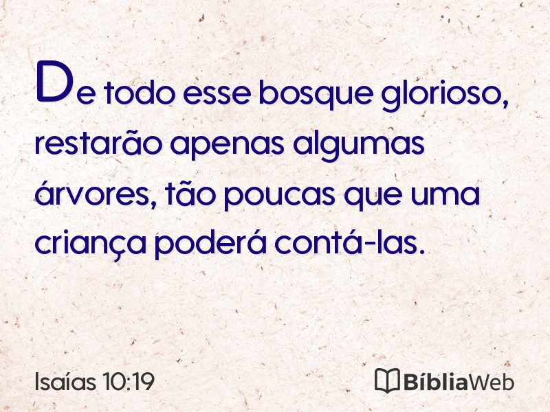 Isaías 10:19 em imagem para compartilhar