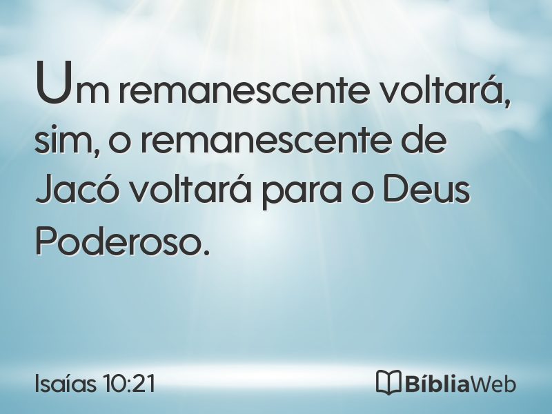 Isaías 10:21 em imagem para compartilhar