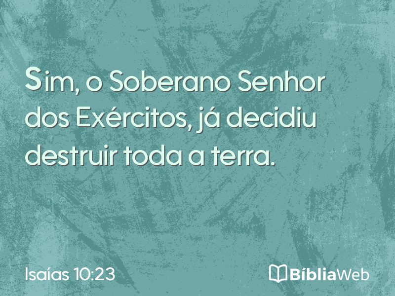 Isaías 10:23 em imagem para compartilhar