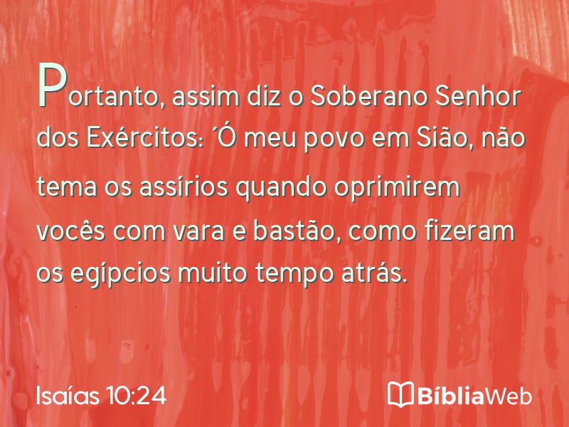 Isaías 10:24 em imagem para compartilhar