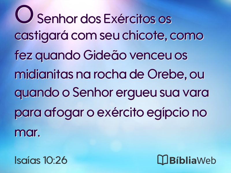 Isaías 10:26 em imagem para compartilhar