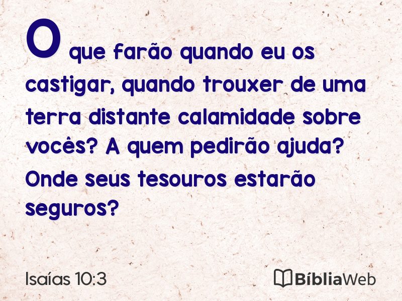Isaías 10:3 em imagem para compartilhar