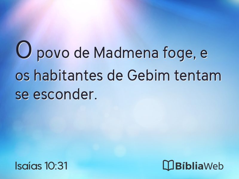 Isaías 10:31 em imagem para compartilhar