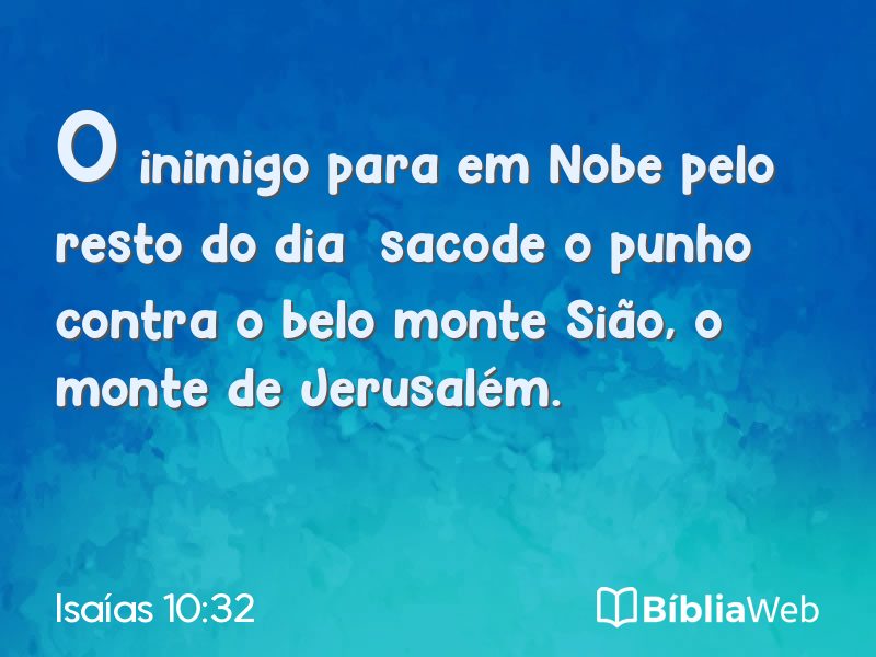 Isaías 10:32 em imagem para compartilhar