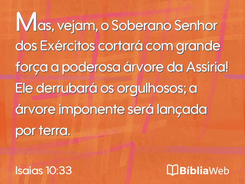 Isaías 10:33 em imagem para compartilhar