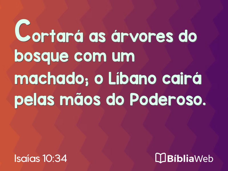 Isaías 10:34 em imagem para compartilhar