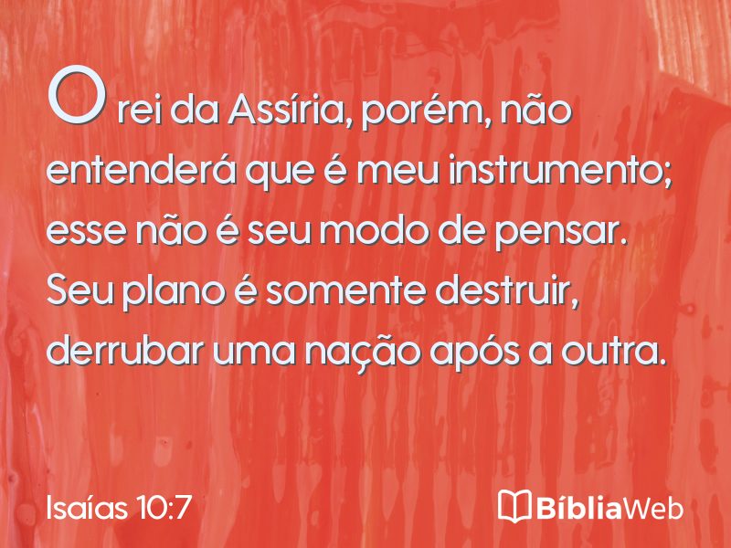 Isaías 10:7 em imagem para compartilhar