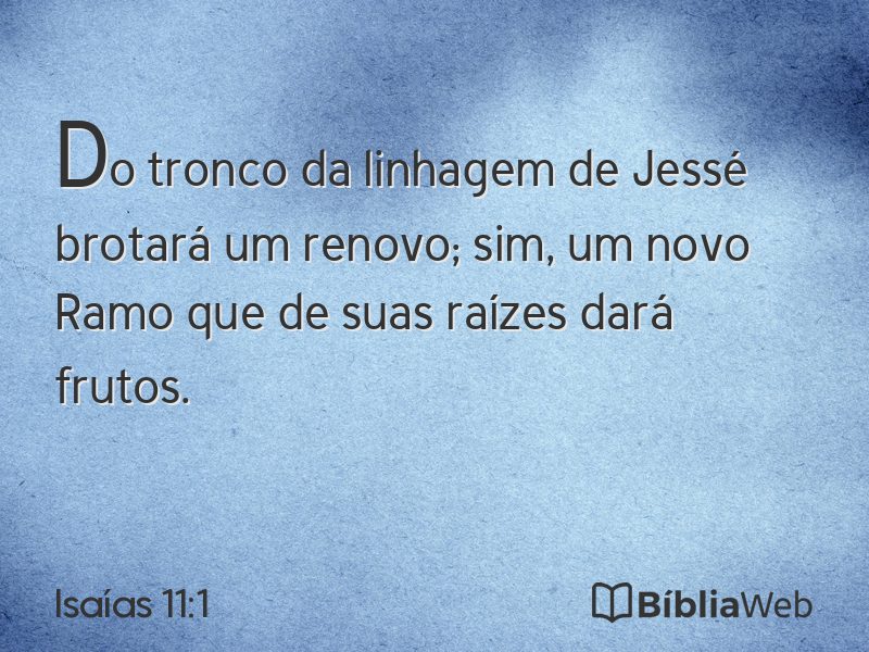 Isaías 11:1 em imagem para compartilhar