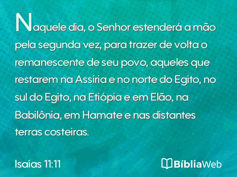 Isaías 11:11 em imagem para compartilhar