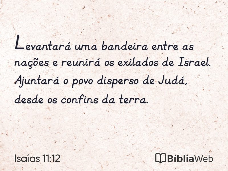 Isaías 11:12 em imagem para compartilhar