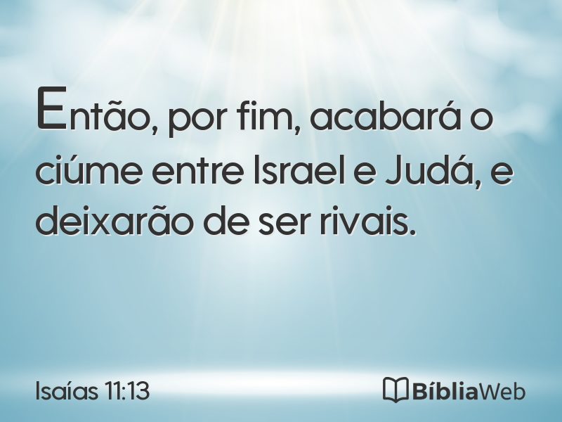 Isaías 11:13 em imagem para compartilhar