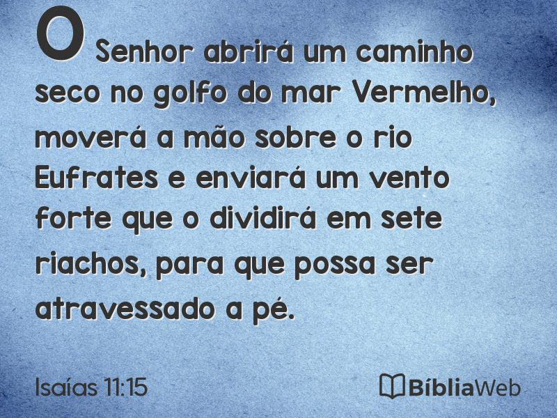 Isaías 11:15 em imagem para compartilhar
