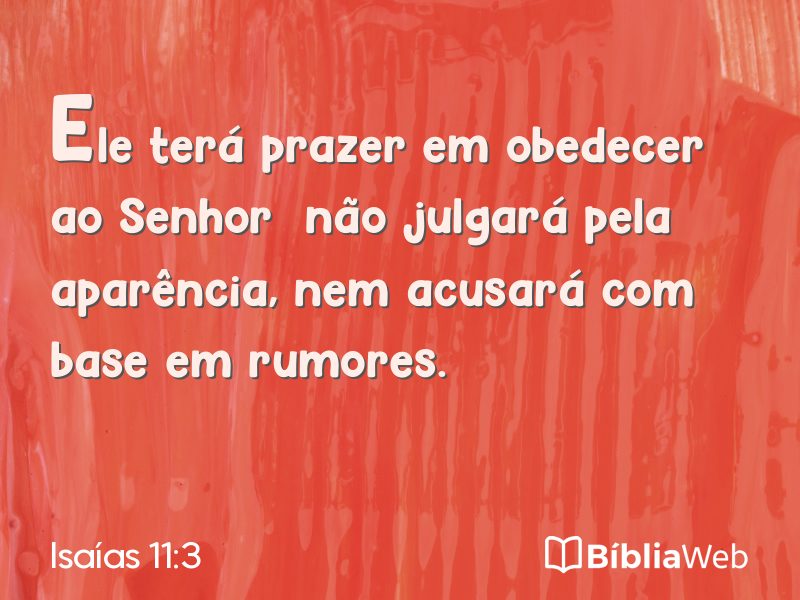 Isaías 11:3 em imagem para compartilhar