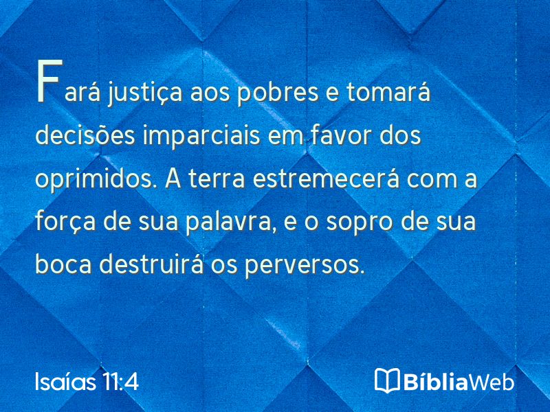 Isaías 11:4 em imagem para compartilhar