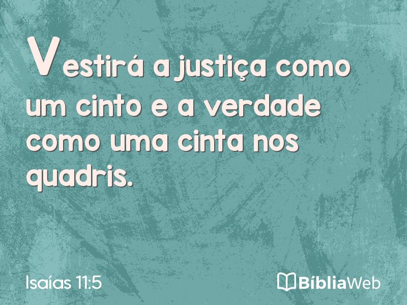 Isaías 11:5 em imagem para compartilhar
