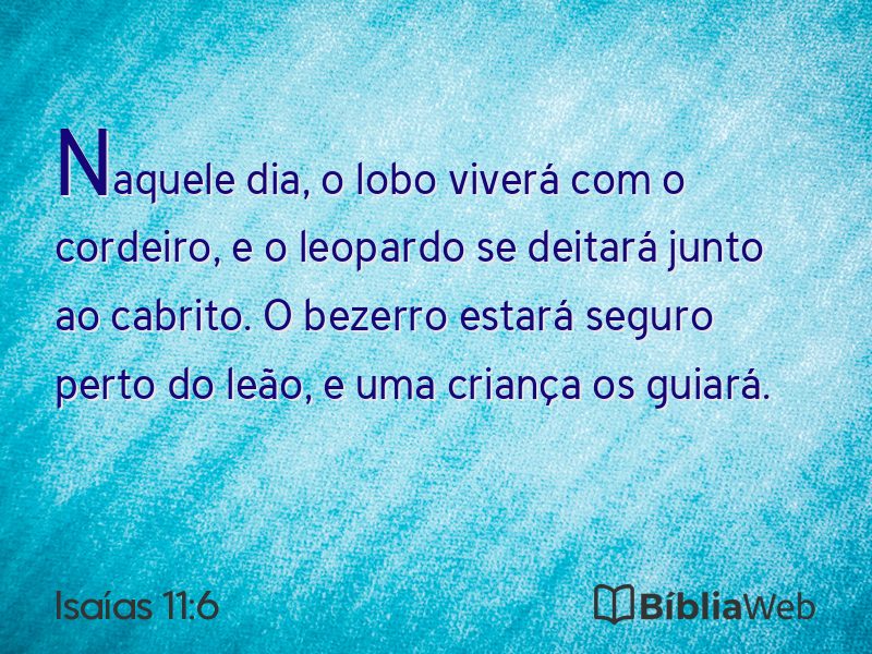 Isaías 11:6 em imagem para compartilhar