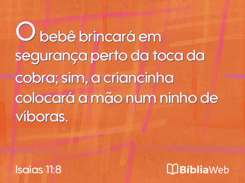 Isaías 11:8 em imagem para compartilhar