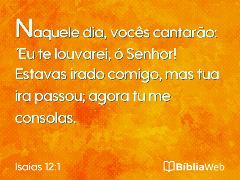 Isaías 12:1 em imagem para compartilhar