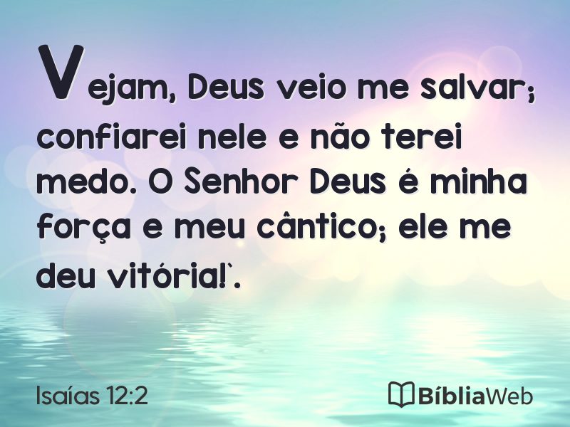 Isaías 12:2 em imagem para compartilhar