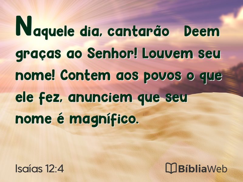 Isaías 12:4 em imagem para compartilhar