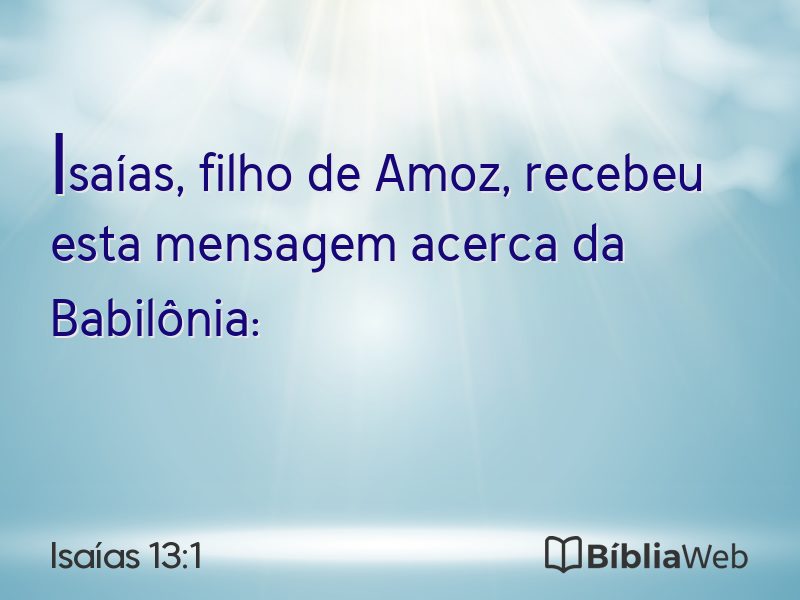 Isaías 13:1 em imagem para compartilhar