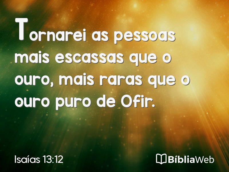 Isaías 13:12 em imagem para compartilhar