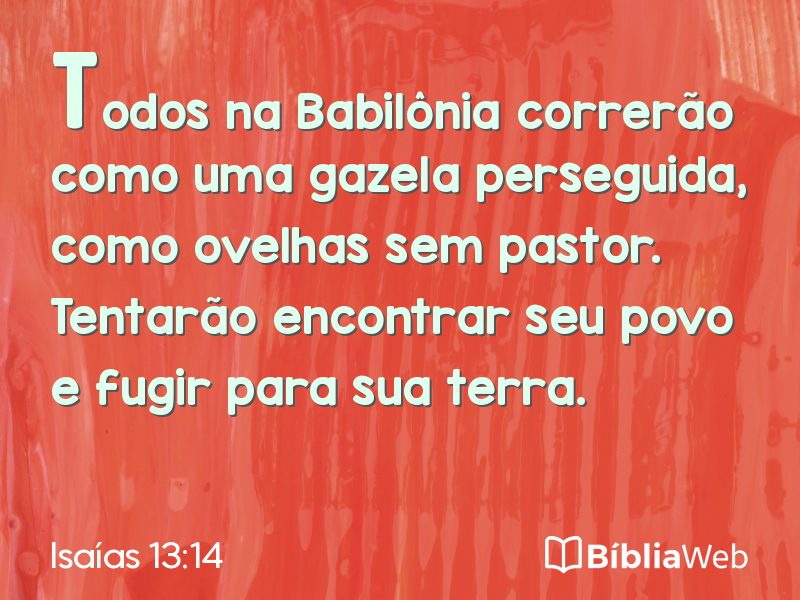 Isaías 13:14 em imagem para compartilhar