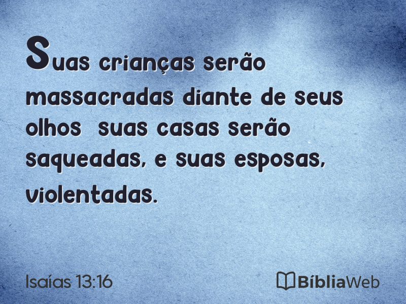Isaías 13:16 em imagem para compartilhar